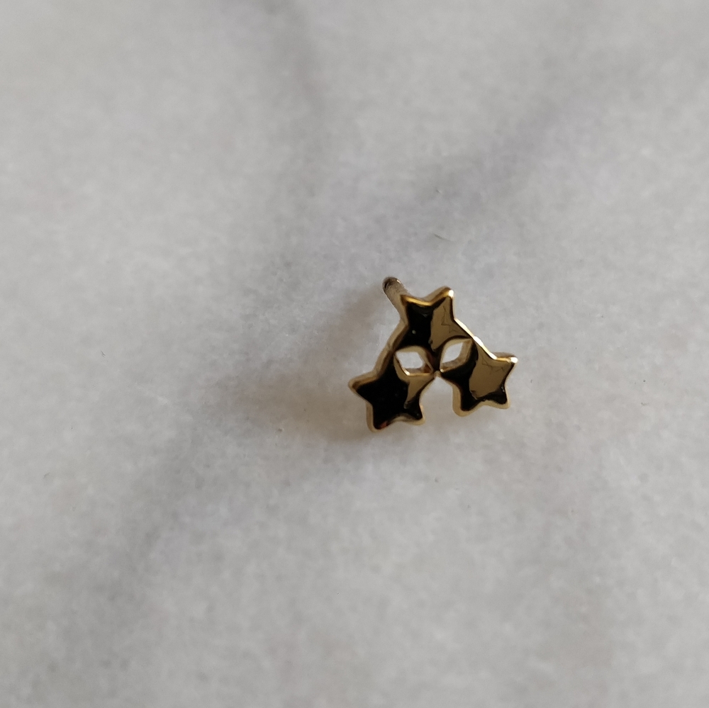 3 for $15 - Gold-finished Star Trio Pin Brooch